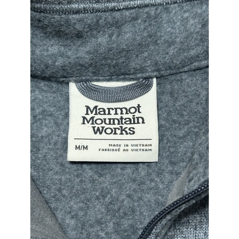 MARMOT Mountain Works Men's Fleece Drop Line Vest NWT Steel Onyx Grey Men's Sz M - Picture 5 of 10